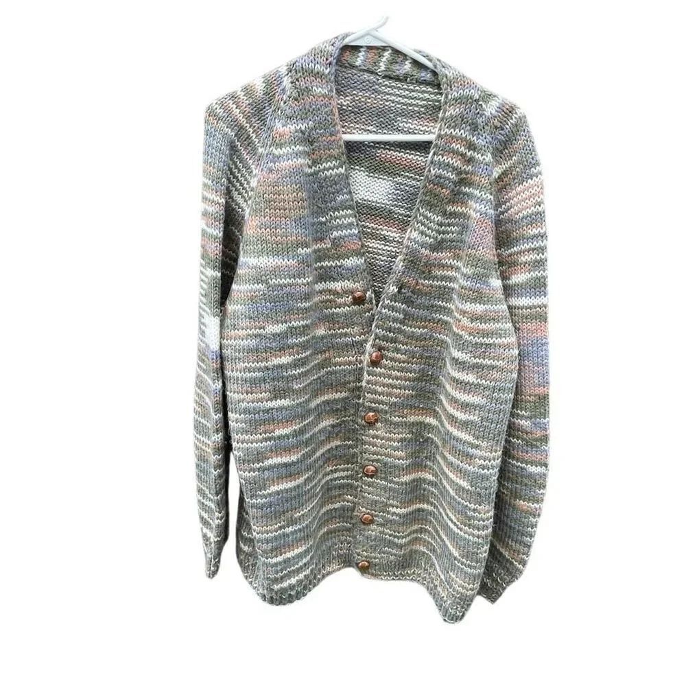 Vintage Aztec size 2X button front handmade cardigan. No TAGs see measurements
